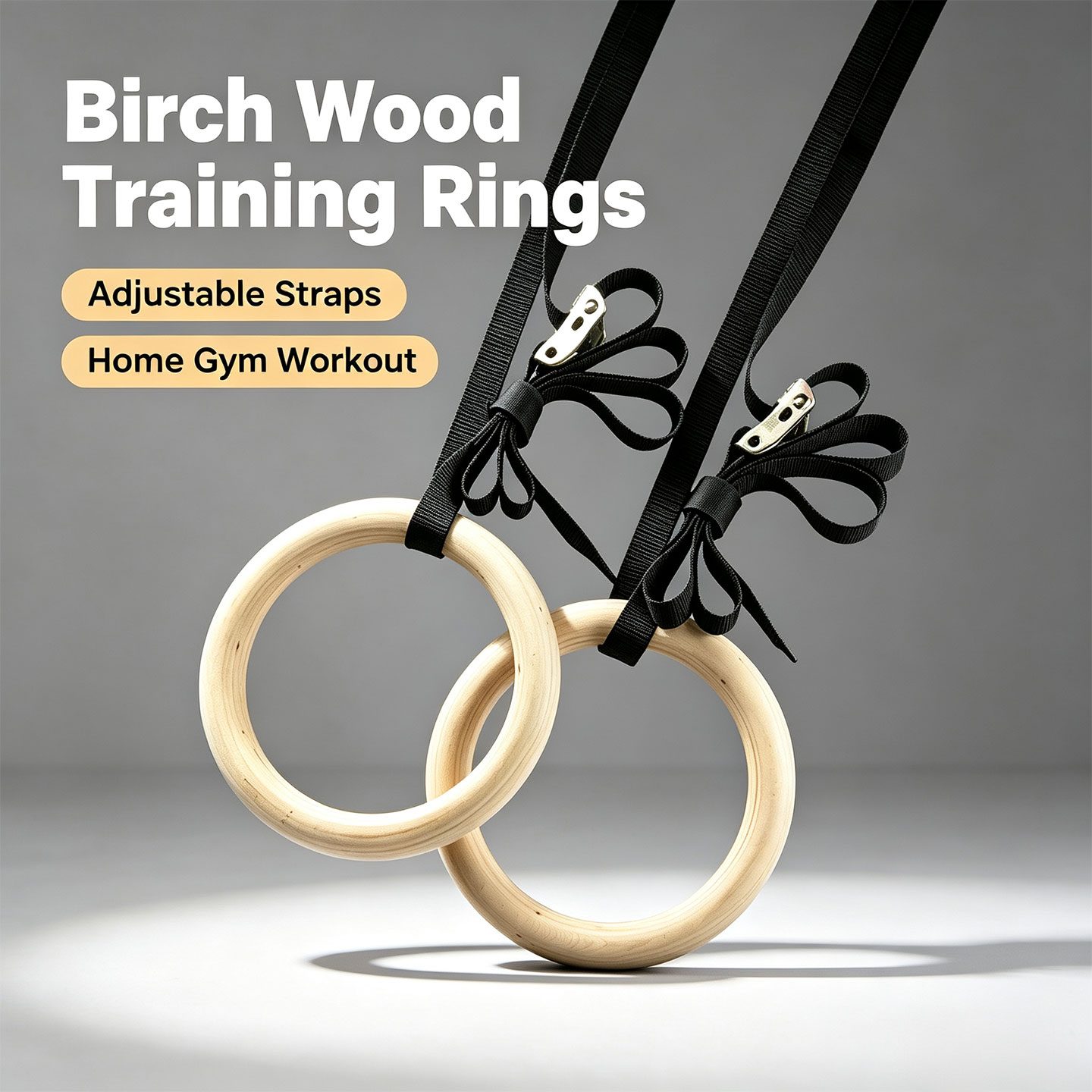 자작나무 재질 체조 링, 조절 가능한 캠 버클 스트랩  - Gymnastic Ring Wood 리뷰 및 가격