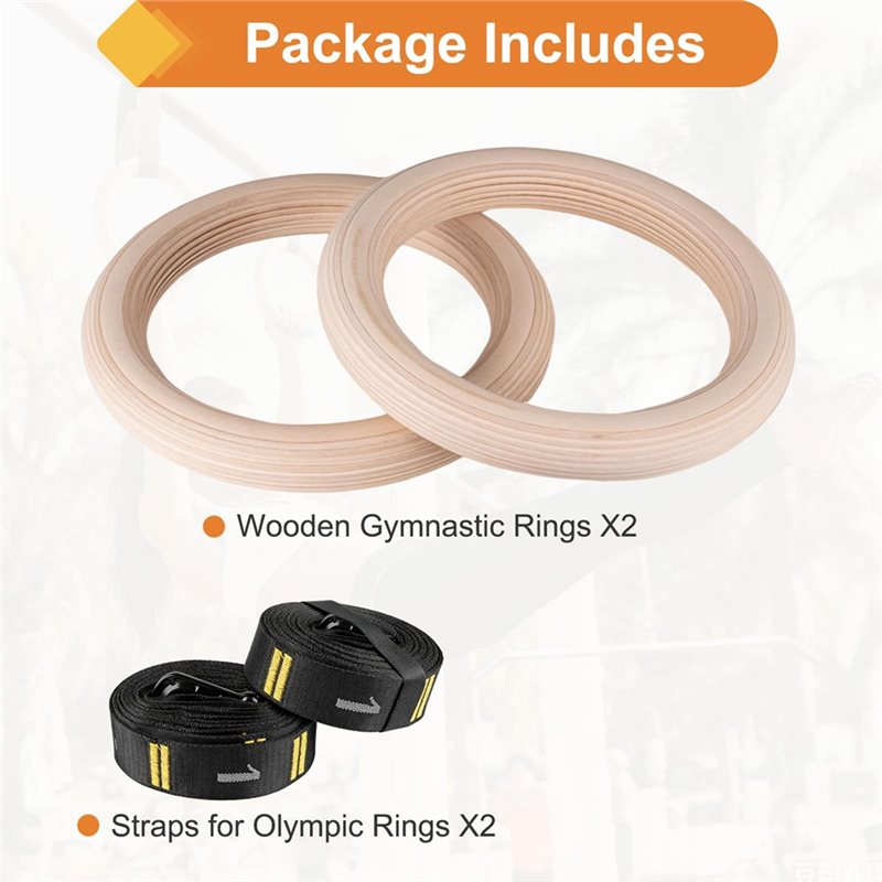 1.25인치 숫자가 새겨진 스트랩 링 나무 체조 링 칼 - Gymnastic Ring Wood 리뷰 및 가격